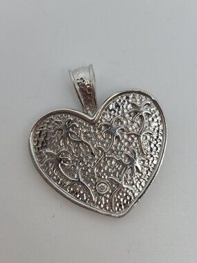 Sterling & Diamond Heart Enhancer with Palm Tree Accents by Konstantina Mahlia